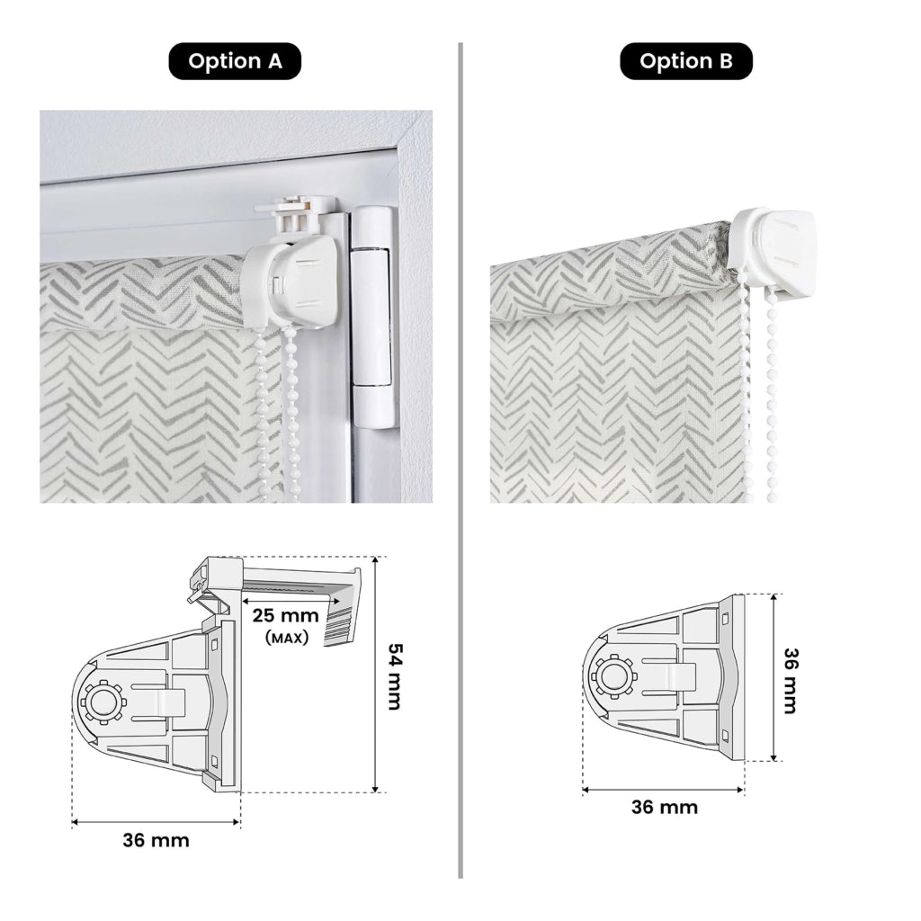 Tenda a rullo filtrante fantasia Naturale Grigio 75x180 cm