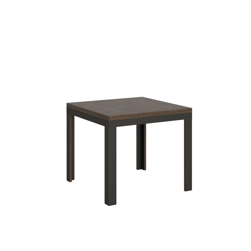 Tavolo apribile 90x90/180 cm Linea Libra telaio Antracite - Noce