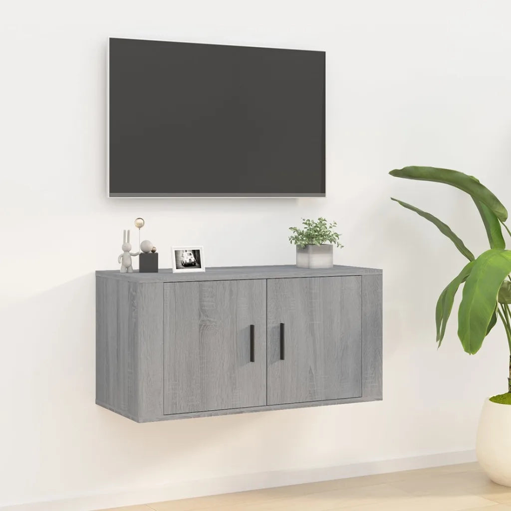 Mobile TV a Parete | Armadietto TV | Mobile Porta TV grigio sonoma 80x34,5x40 cm
