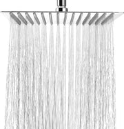 Regolatore della doccia a pioggia in acciaio inossidabile con spruzzatori anti-calcare a silicone - 30x30 cm - finitura chrome lucido - regolatore della doccia di lusso