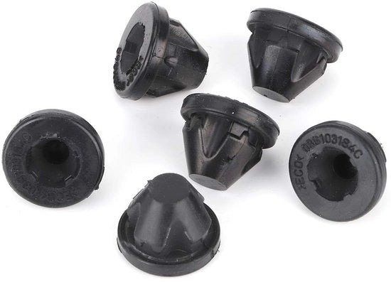 Capotto motociclistico Grommet 6 pezzi - Grommet in gomma - Rimpiazzo 03G103184C - Professionale - Componenti auto - 100% Nuovo - Cerniera copertura motociclistica