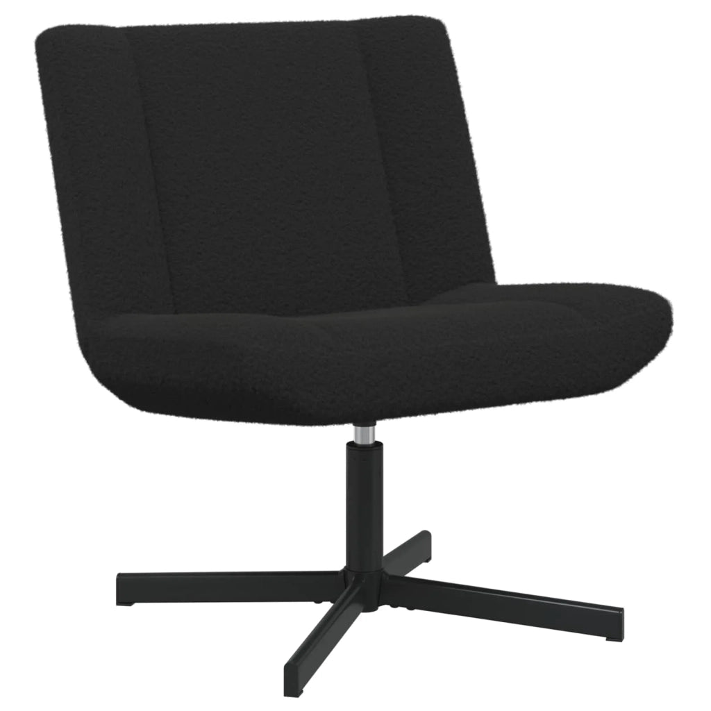 Sedia girevole Nero 63 x 75 x 76 cm Pelle di Pecora CFW9895010