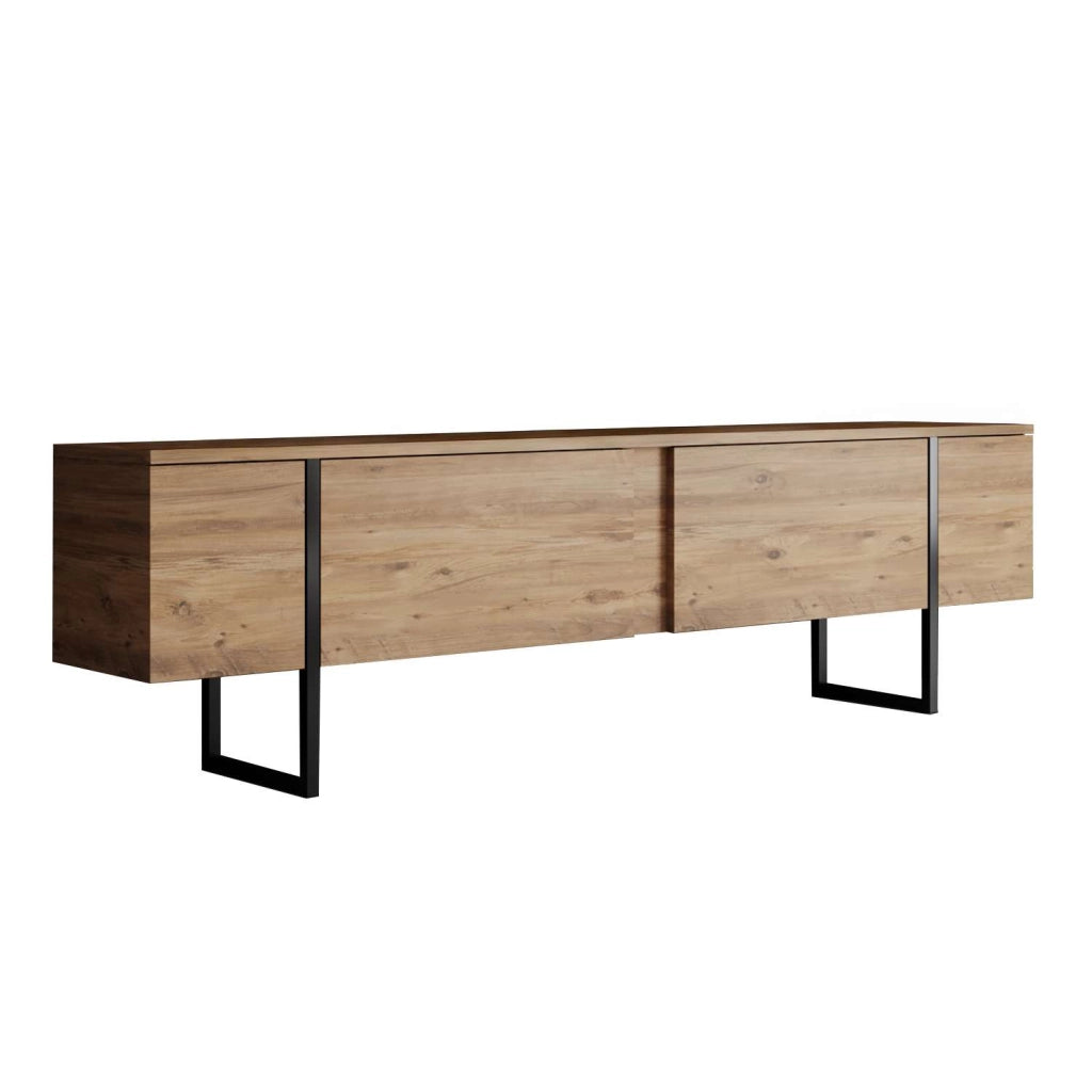 Porta TV in legno "Luxe" - 180 x 30 x 50 cm - Marrone
