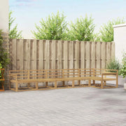Set di divani da esterno 6 pcs Bianco 406 x 168,5 x 73 cm 3386503