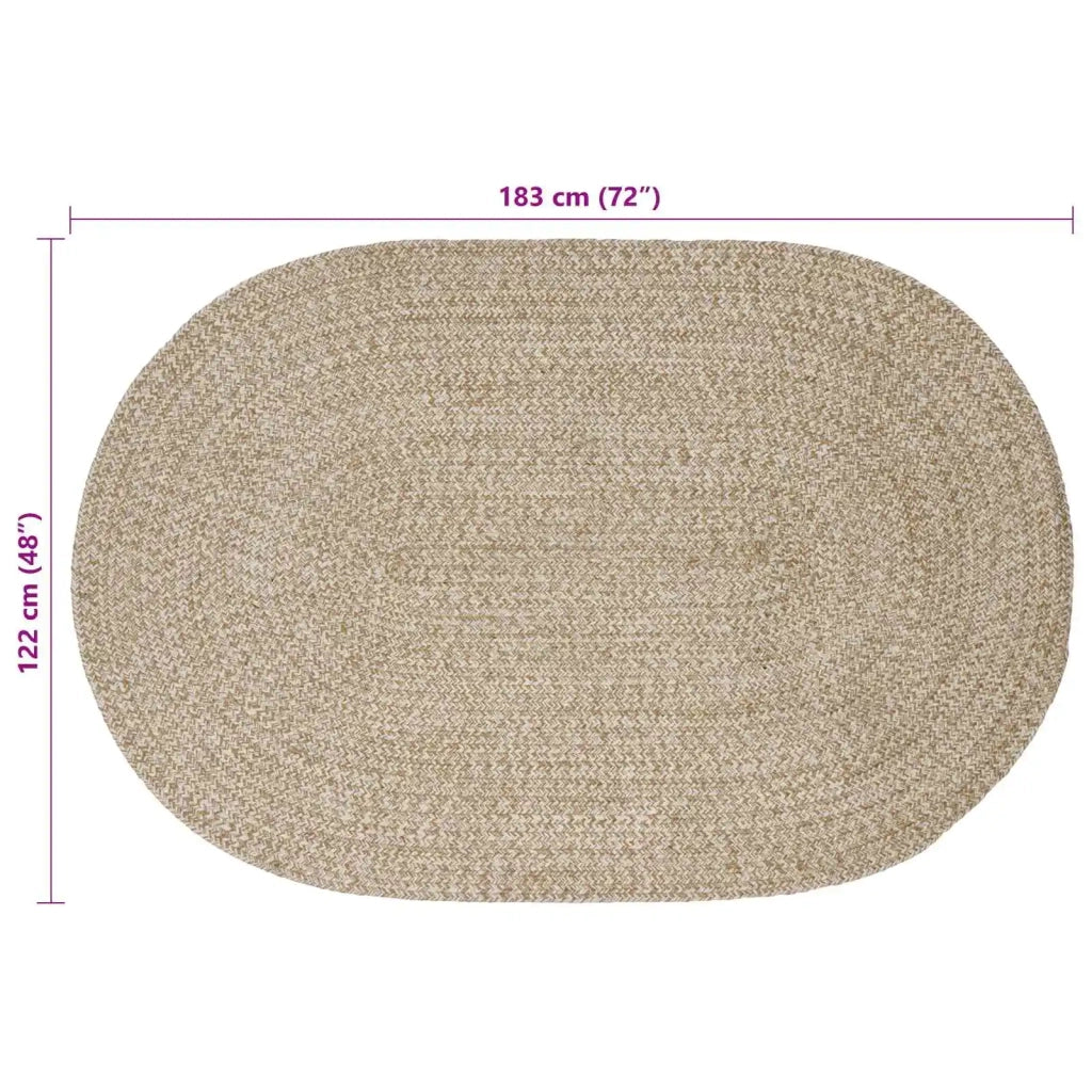 Tappeti per area Bianco 122 x 183 cm Juta