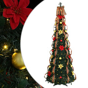 Albero di Natale | Decorazioni natalizie artificiale con 200 LED Verde 215 cm PVC