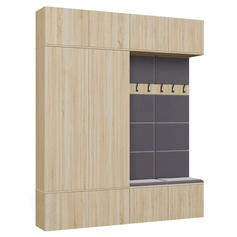 Guardaroba HAGA IV/2sz2w rovere sonoma 2x armadio + 2x appendiabiti