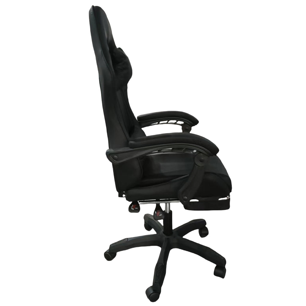 Sedia Poltrona Gaming Ufficio Scrivania Gioco Reclinabile Poggiapiedi Girevole 2cuscini