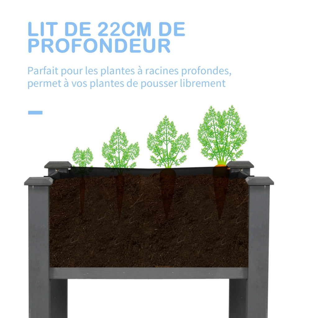 Fioriera da Giardino ¨C zephmum ¨C Legno Massello di Pino 123x57x76 cm