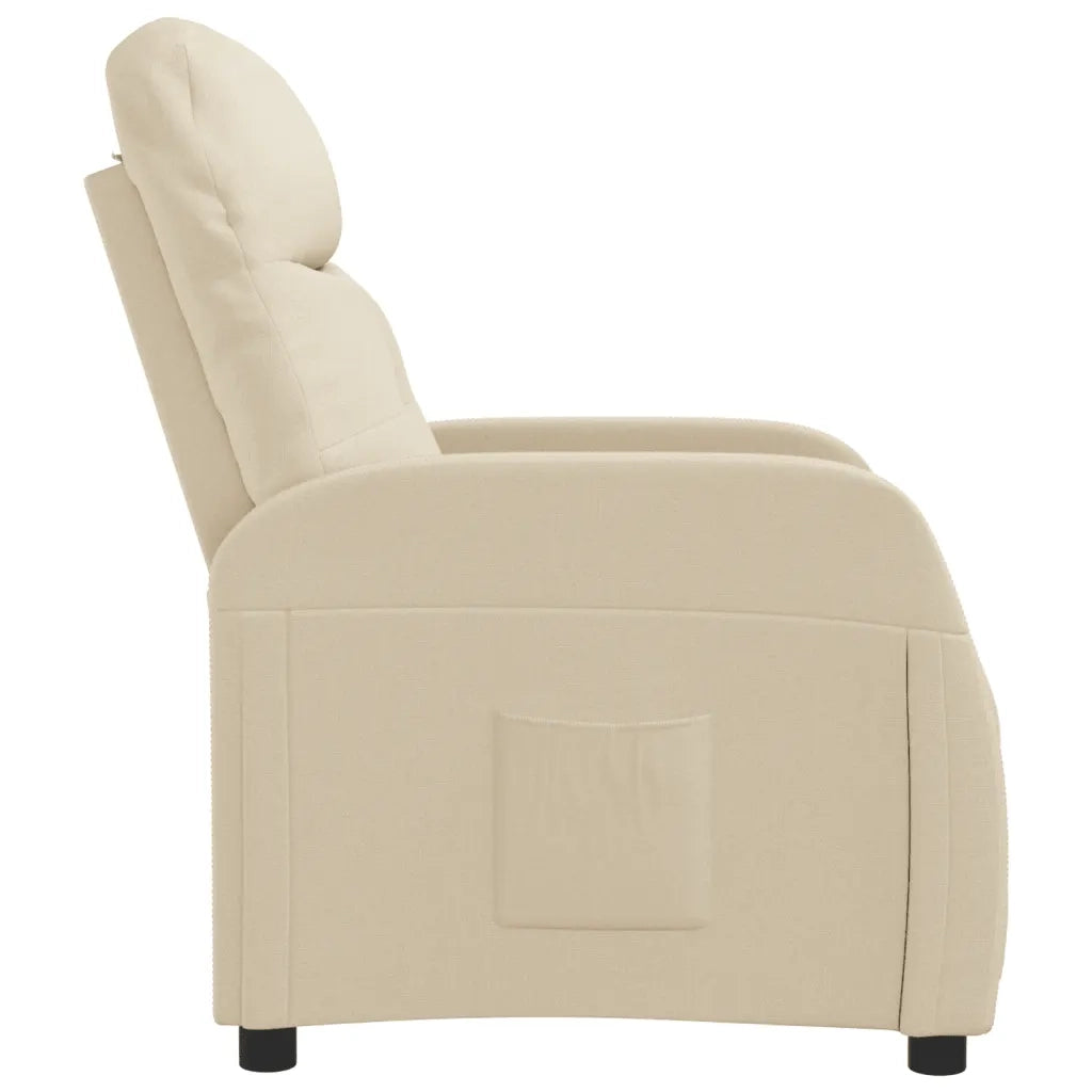 Poltrona Reclinabile in Tessuto Crema 289825