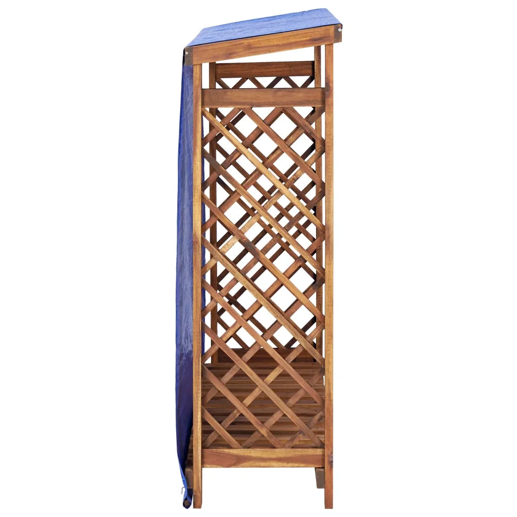 Rimessa per Legna da Ardere 105x38x115 cm in Massello di Acacia 46566