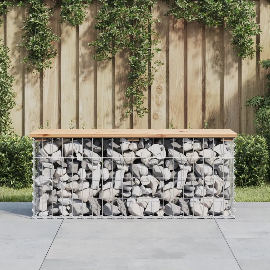 Panca da Giardino Design Gabbione 103x31,5x42 cm Massello Pinocod mxl 73433