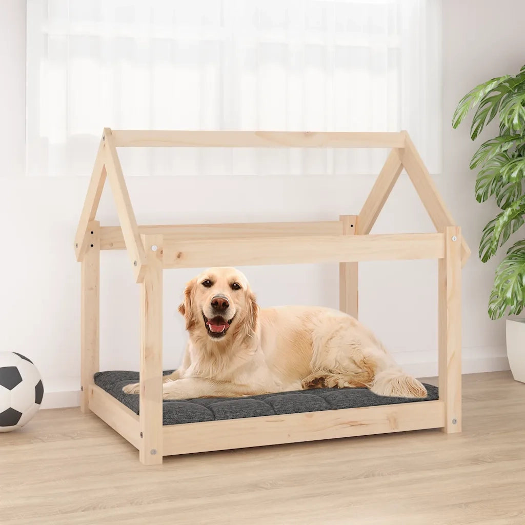 Cuccia per Cani 81x60x70 cm in Legno Massello di Pino cod mxl 39798