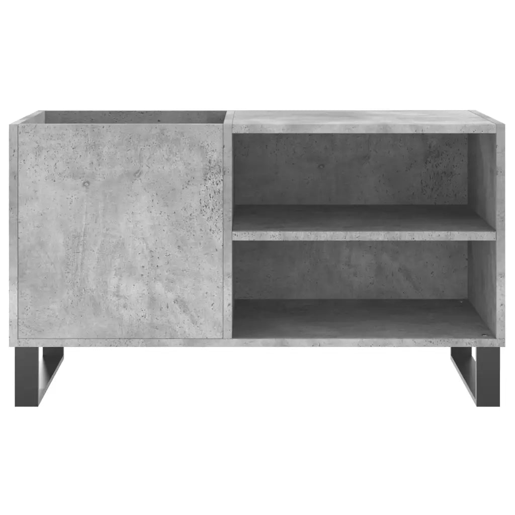 Mobile Porta Dischi Grigio Cemento 85x38x48cm Legno Multistrato 831712