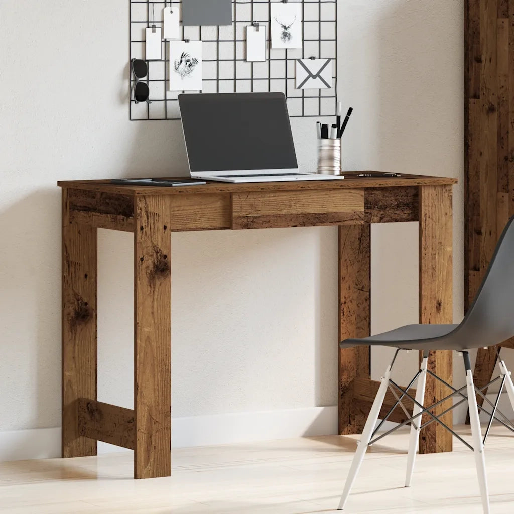 Scrivania Legno Vecchio 100x45x75 cm in Legno Multistrato 860434