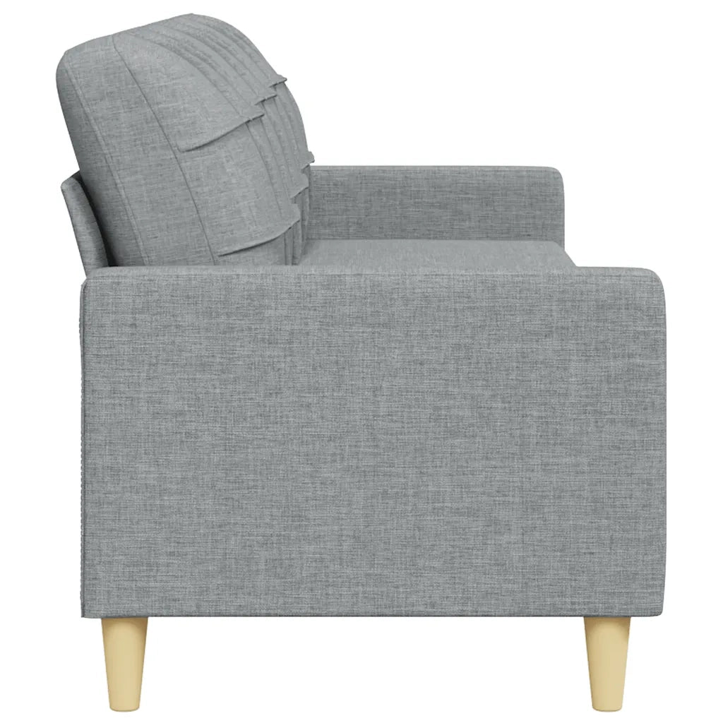 Divano a 3 Posti Grigio Chiaro 210 cm in Tessuto 4007414