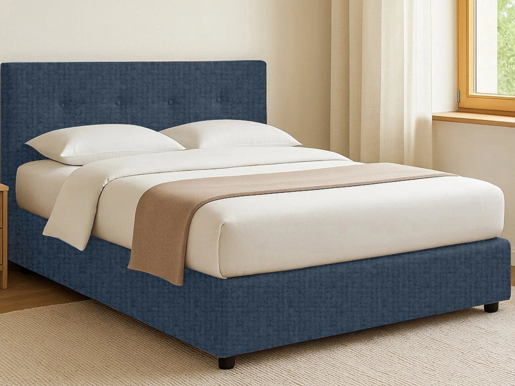 Chichester, Letto Singolo Sfoderabile Made in Italy, blu
