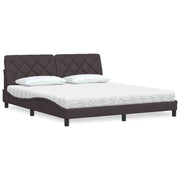Letto con Materasso Marrone Scuro 180x200cm Tessuto 3310758