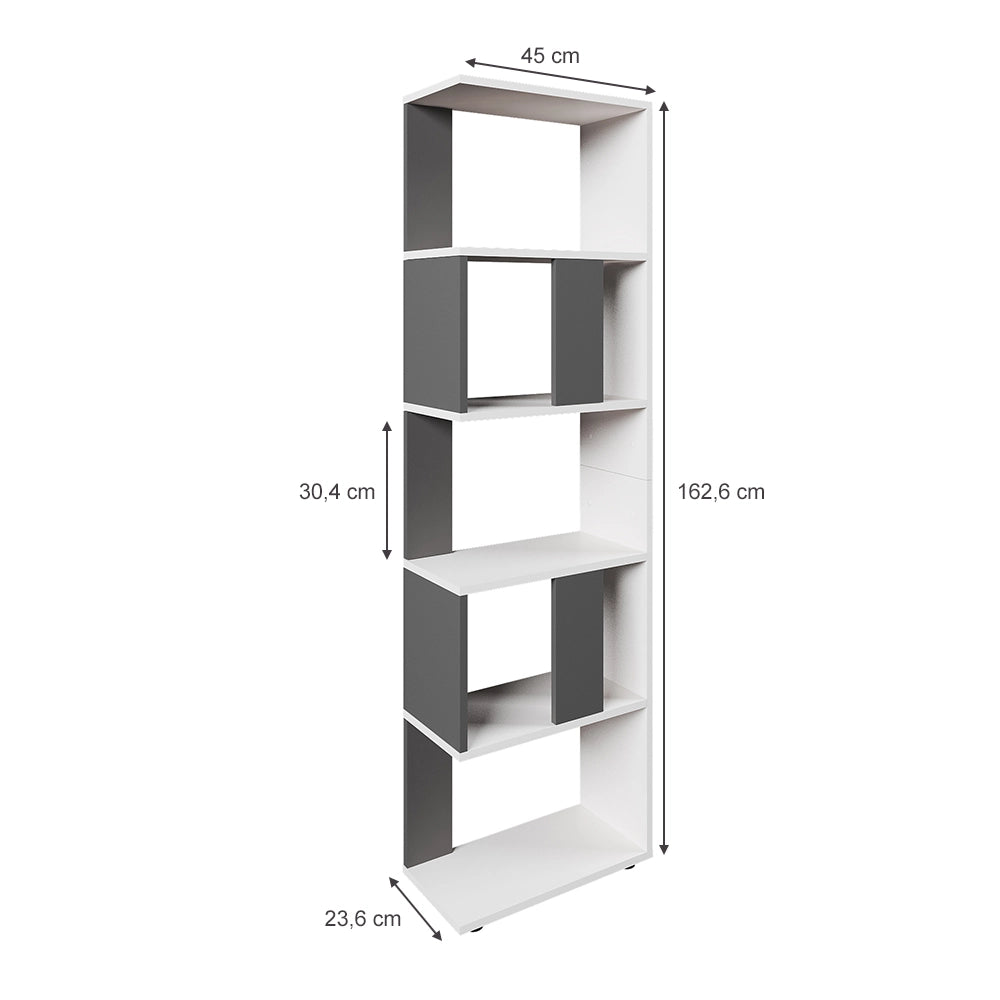 Vicco Divisorio per ambienti Antracite/bianco 45 x 162.6 cm