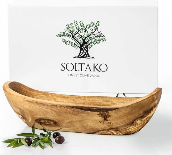 Scalare per pane di oliva - ciotola per snack allungata - ciotola in legno rustica - ciotola decorativa - ciotola per frutta - ciotola manuale - ciotola per decorazione - ciotola multifunzionale