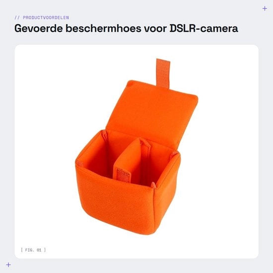 Protezione per fotocamera DSLR - resistenti allo shock - pieghevole - materiale in velluto - formato compatto - protezione per fotocamera