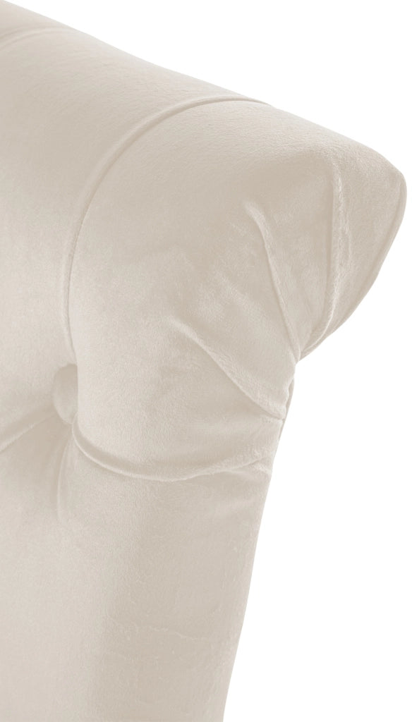Set di 2 sedie da pranzo Lisburn crema,Velluto