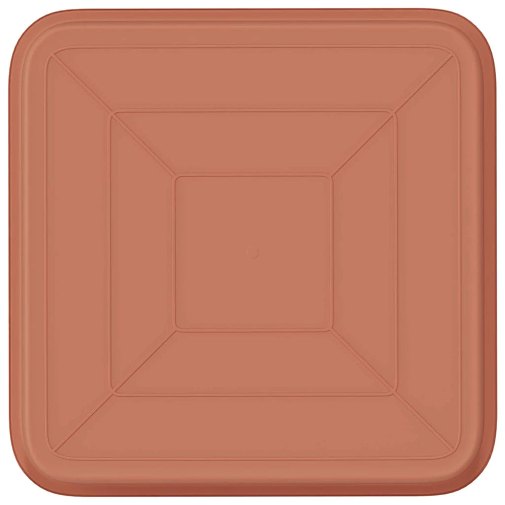 Vassoio Quadrato per Fiori 6 pcs Rosso Mattone 15 x 15 x 2 cm