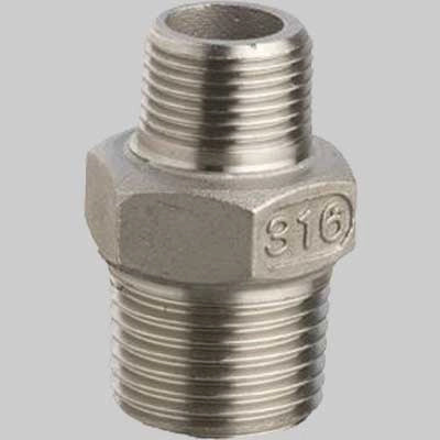 RACCORDO NIPLES RIDOTTO IN ACCIAIO INOX  3/4 x 1/2     MADE IN ITALY