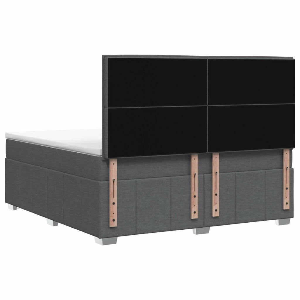 Letto box spring con materasso Grigio Scuro 140 x 200 cm 3454163