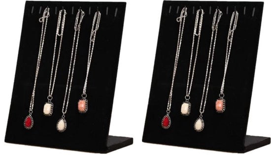 Display per catena 2 in 1, catena display, L catena display, elegante base da tavolo in nero