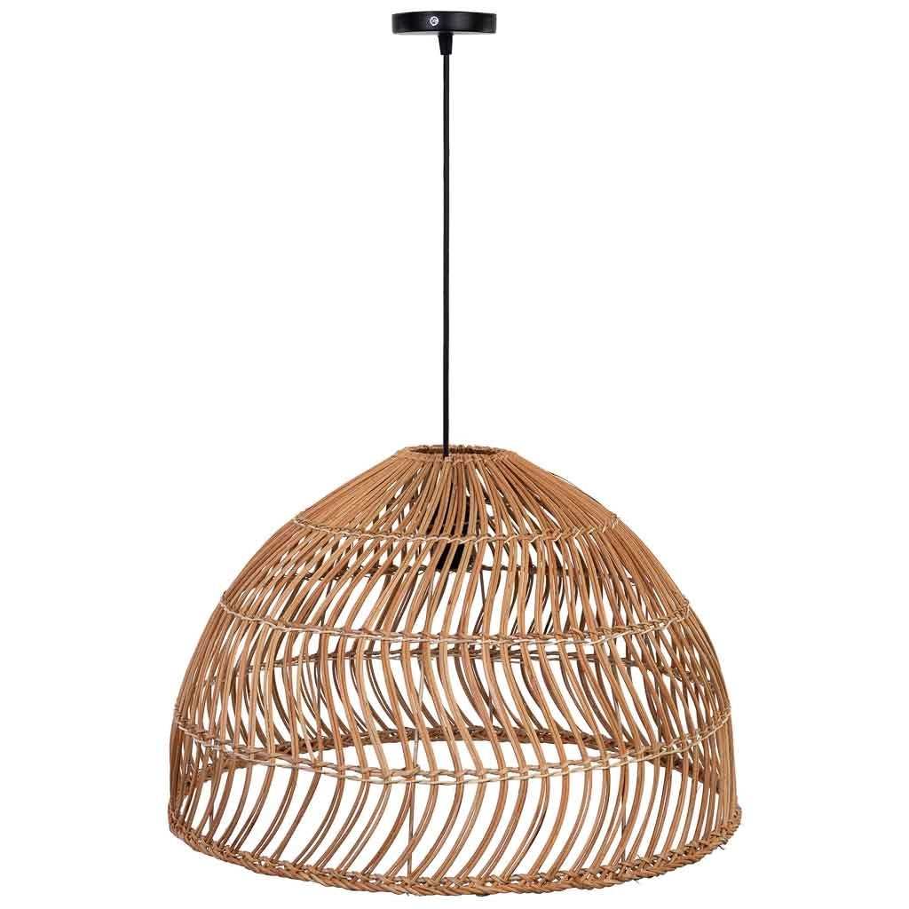 Lampada da soffitto in rattan marrone D50x32h cm