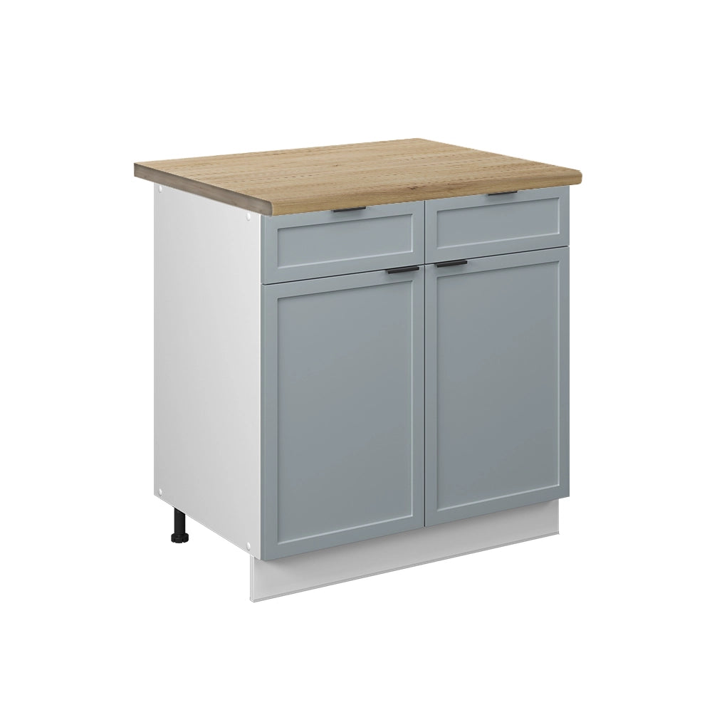 Vicco Mobiletto base per cucina Blu-grigio chiaro 80 cm , PL Rovere