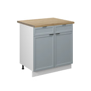Vicco Mobiletto base per cucina Blu-grigio chiaro 80 cm , PL Rovere