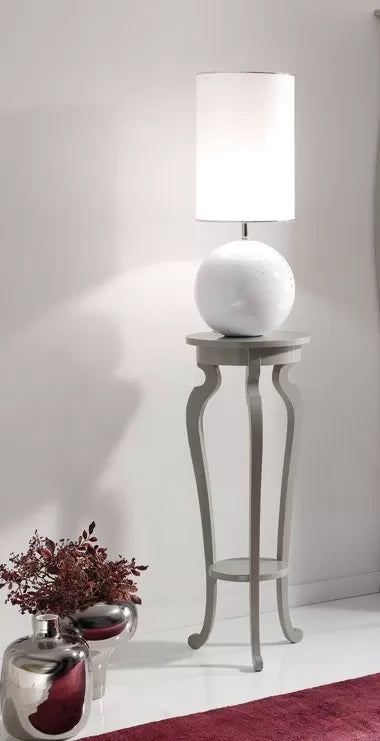 Porta vaso in legno laccato grigio misura diametro 39 h.95