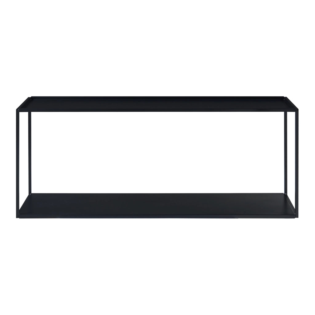 Mensola da Parete Notodden Telaio Rettangolare 90 x 25 x 35 cm Acciaio Nero [en.casa]