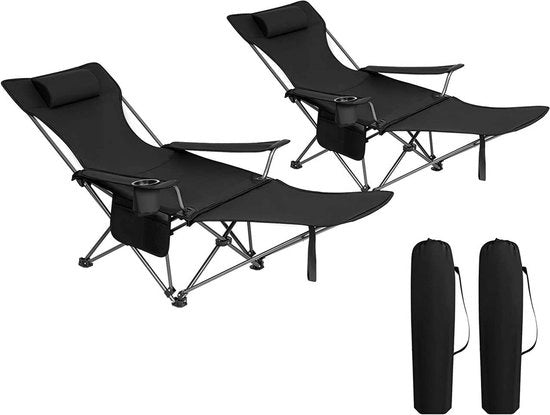 Camping Sedile Reclinabile - Resistente - 600D Oxford - 115 cm x 88,5 cm x 84 cm (seduto), 160 cm x 44 cm x 84 cm (disteso)