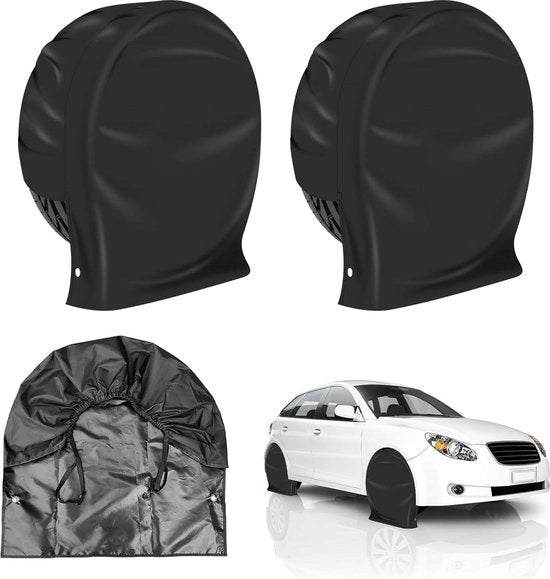 Set di 2 coppe di protezione per pneumatici per diametro totale 69 - 73 cm - copertura impermeabile - camper caravan rimorchiato.