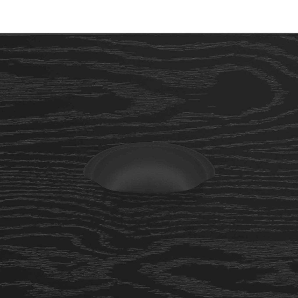 Comodino | Armadio da Notte | Mobiletto da notte con cassetto Rovere Nero 39 x 39 x 67,5 cm