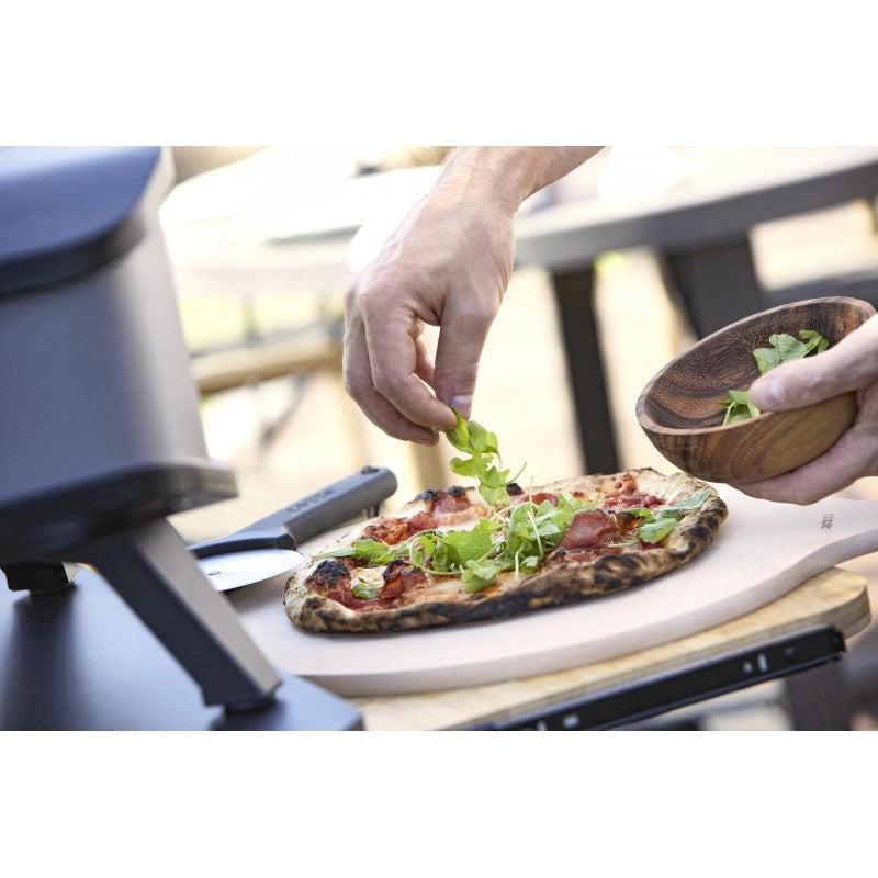 Forno per Pizza a Gas 13' Fino a 450° 34x34 cm con Pietra Refrattaria e Copertura