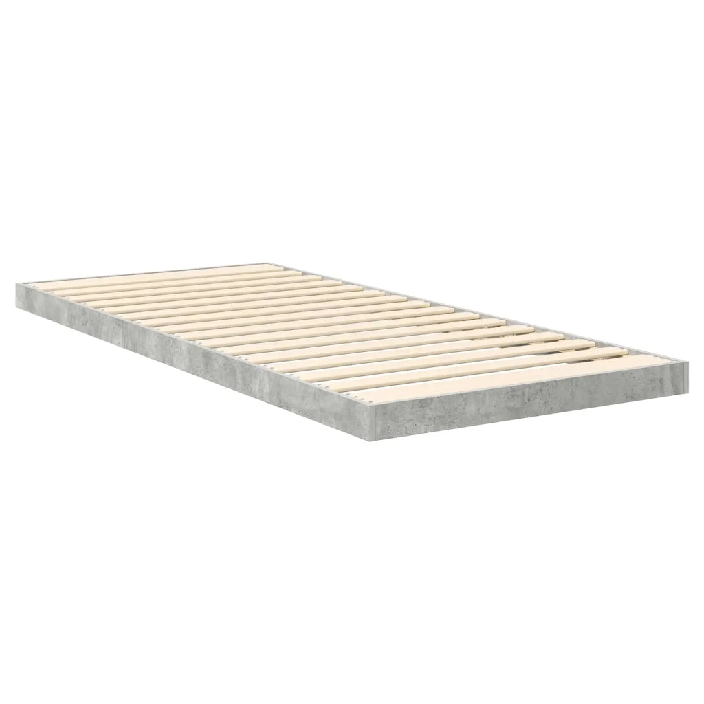 Struttura letto a terra Grigio cemento 100 x 200 cm 893551