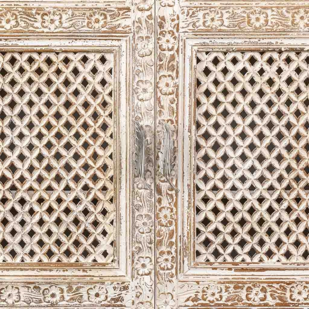 Armadio artigianale in legno bianco 104x43x188h cm