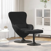 Sedia Egg con Pouf Nero Velluto 42002750