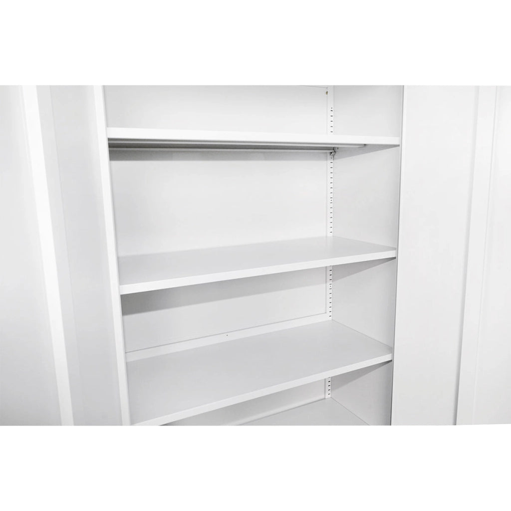 Armadio metallico 1800×900×400 mm con 2 ante di sicurezza, 4 ripiani, colore grigio Breckner Germany