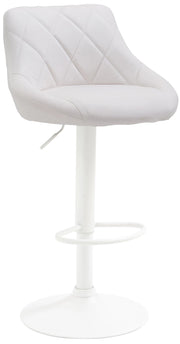 Sgabello Lazio in similpelle bianco,bianco