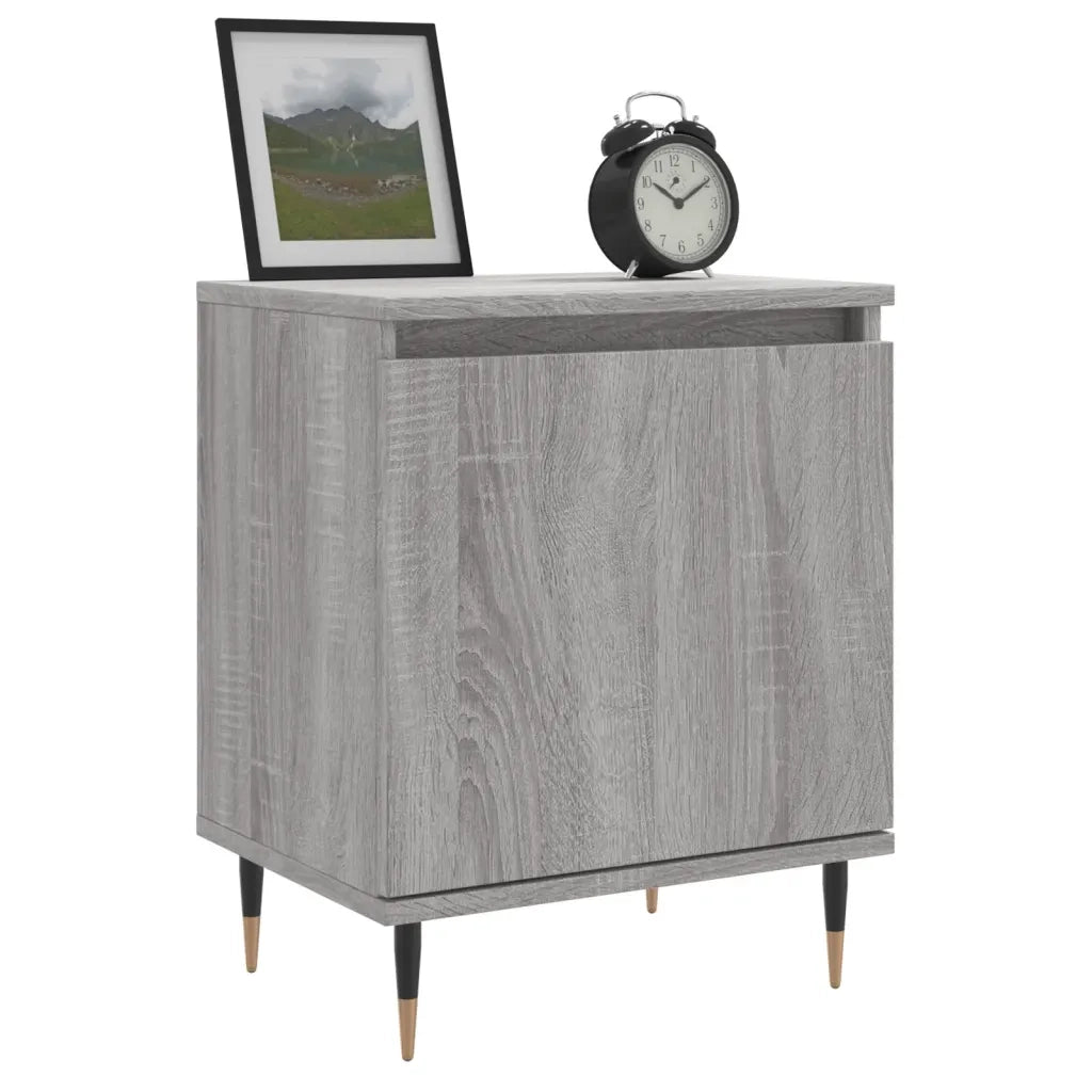 Comodino Grigio Sonoma 40x30x50 cm in Legno Multistrato 826824