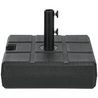 Base per Ombrellone da Giardino 3.5 m con Maniglie 49x49x36,5 cm in HDPE e Acciaio Nero