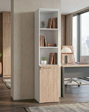 Armadio ufficio Daytona - Mobile archivio 1 anta con serratura - 4 mensole incluse - L. 45 x H. 199 x P. 42,5 cm – Bianco virginia_