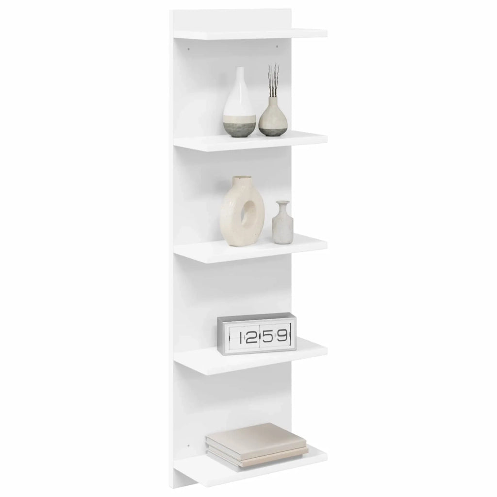 Scaffale da parete Bianco 30 x 15 x 100 cm Legno ingegnerizzato 8012396