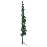 Albero Natale | Decorazioni natalizie Artificiale Sottile a Met¨¤ Supporto Verde 210 cm