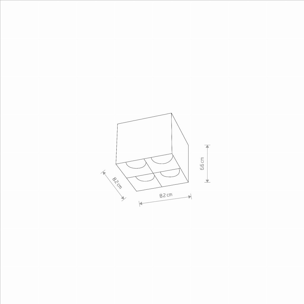 Faretto LED quadrato Nowodvorski MIDI 16W 4000K 10051